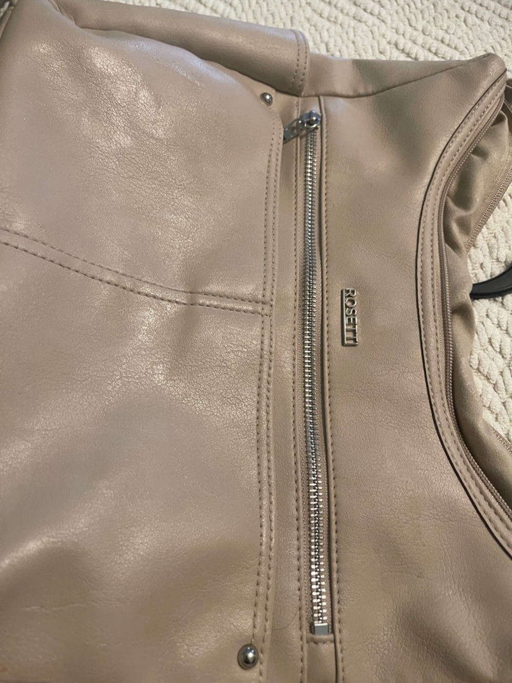 Rosetti Taupe Shoulder Bag with Front Zip Pocket - Picture 7 of 8